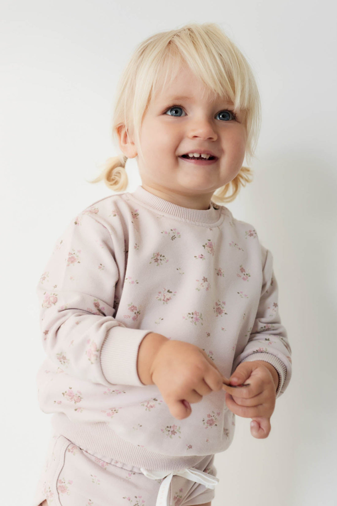 Organic Cotton Aubrey Sweatshirt - Petite Fleur Violet Childrens Sweatshirt from Jamie Kay USA
