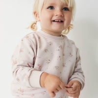 Organic Cotton Aubrey Sweatshirt - Petite Fleur Violet Childrens Sweatshirt from Jamie Kay USA