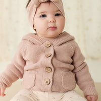 Sebastian Knitted Cardigan/Jacket - Dusky Rose Marle Childrens Cardigan from Jamie Kay USA