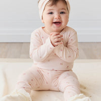 Organic Cotton Long Sleeve Bodysuit - Meredith Morganite Childrens Bodysuit from Jamie Kay USA