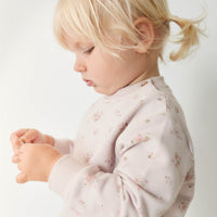 Organic Cotton Aubrey Sweatshirt - Petite Fleur Violet Childrens Sweatshirt from Jamie Kay USA