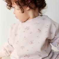 Organic Cotton Aubrey Sweatshirt - Petite Fleur Violet Childrens Sweatshirt from Jamie Kay USA