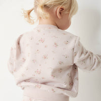 Organic Cotton Aubrey Sweatshirt - Petite Fleur Violet Childrens Sweatshirt from Jamie Kay USA