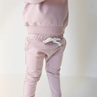 Organic Cotton Morgan Track Pant - Heather Haze Childrens Pant from Jamie Kay USA