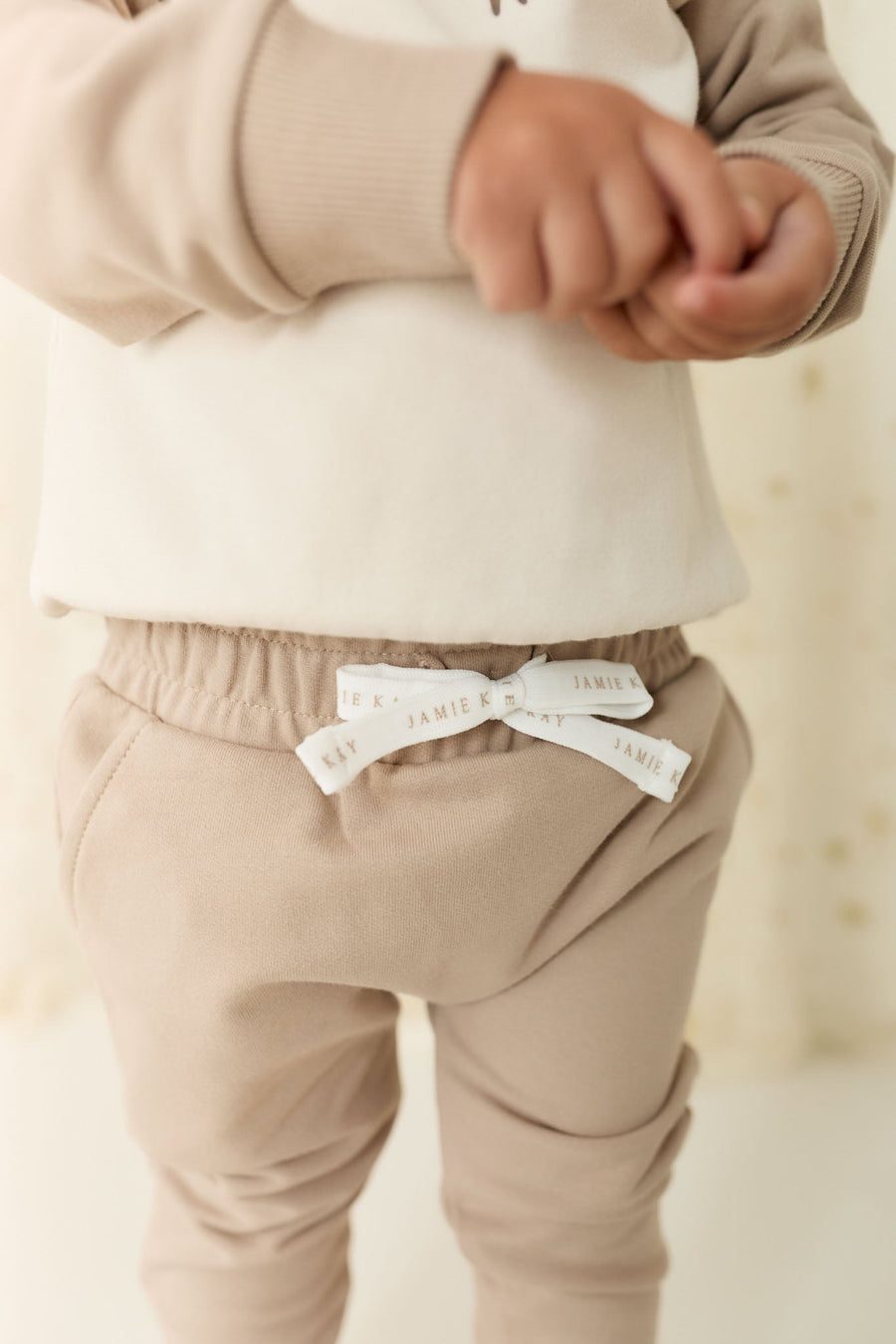 Organic Cotton Morgan Track Pant - Vintage Taupe Childrens Pant from Jamie Kay USA