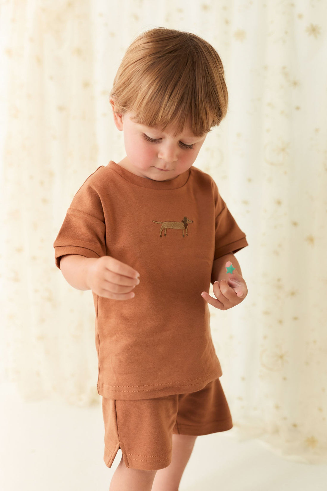 Pima Cotton Marley Short - Spiced Childrens Short from Jamie Kay USA