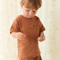 Pima Cotton Marley Short - Spiced Childrens Short from Jamie Kay USA