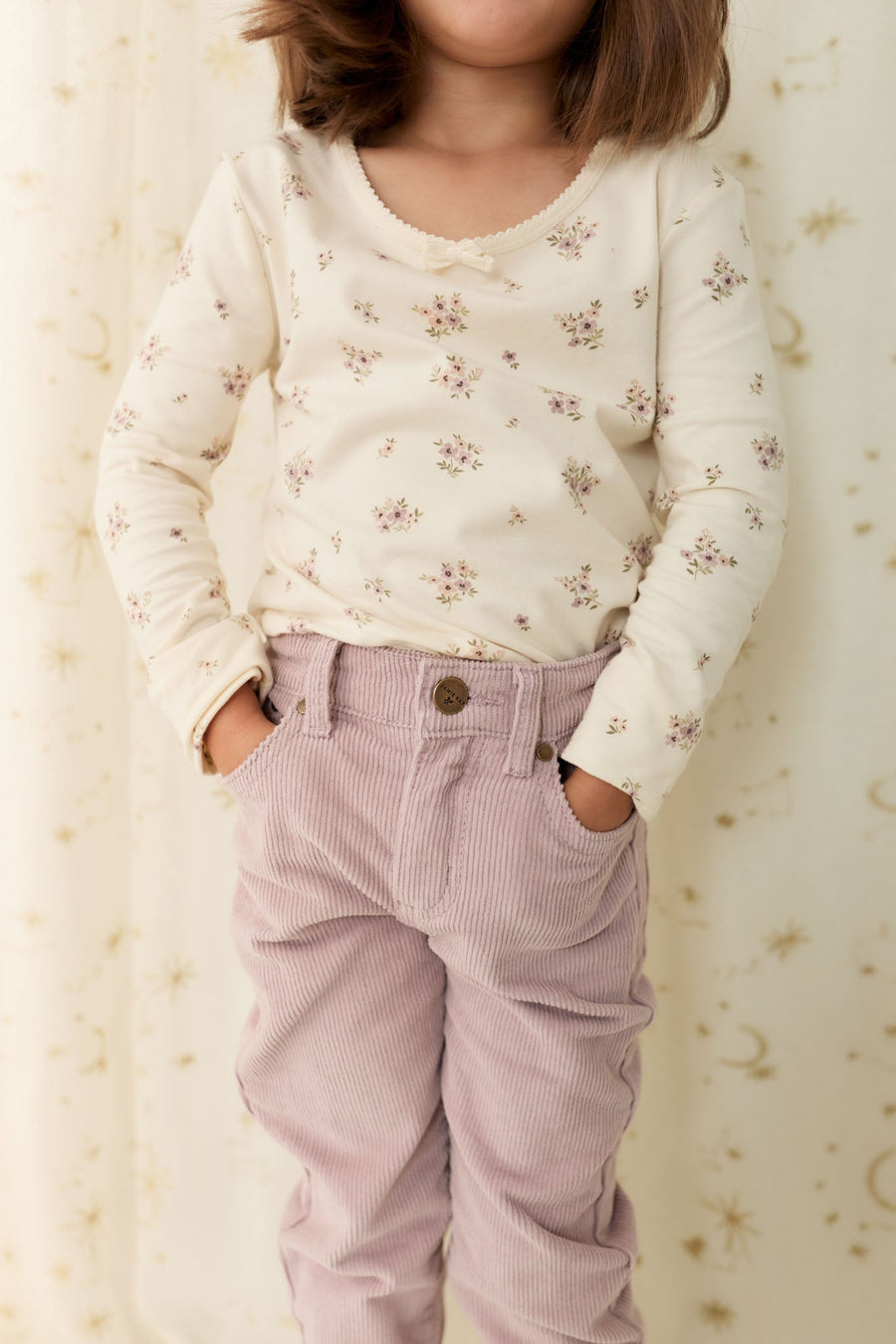 Alison Cord Pant - Heather Haze Childrens Pant from Jamie Kay USA