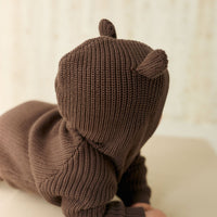 OG Bear Knit Onepiece - Dark Coffee Childrens Onepiece from Jamie Kay USA