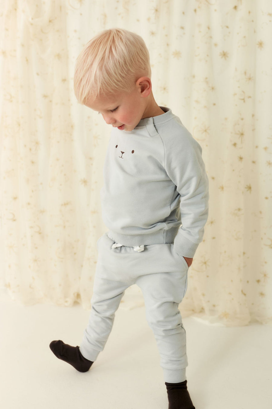 Organic Cotton Palmer Track Pant - Droplet Childrens Pant from Jamie Kay USA