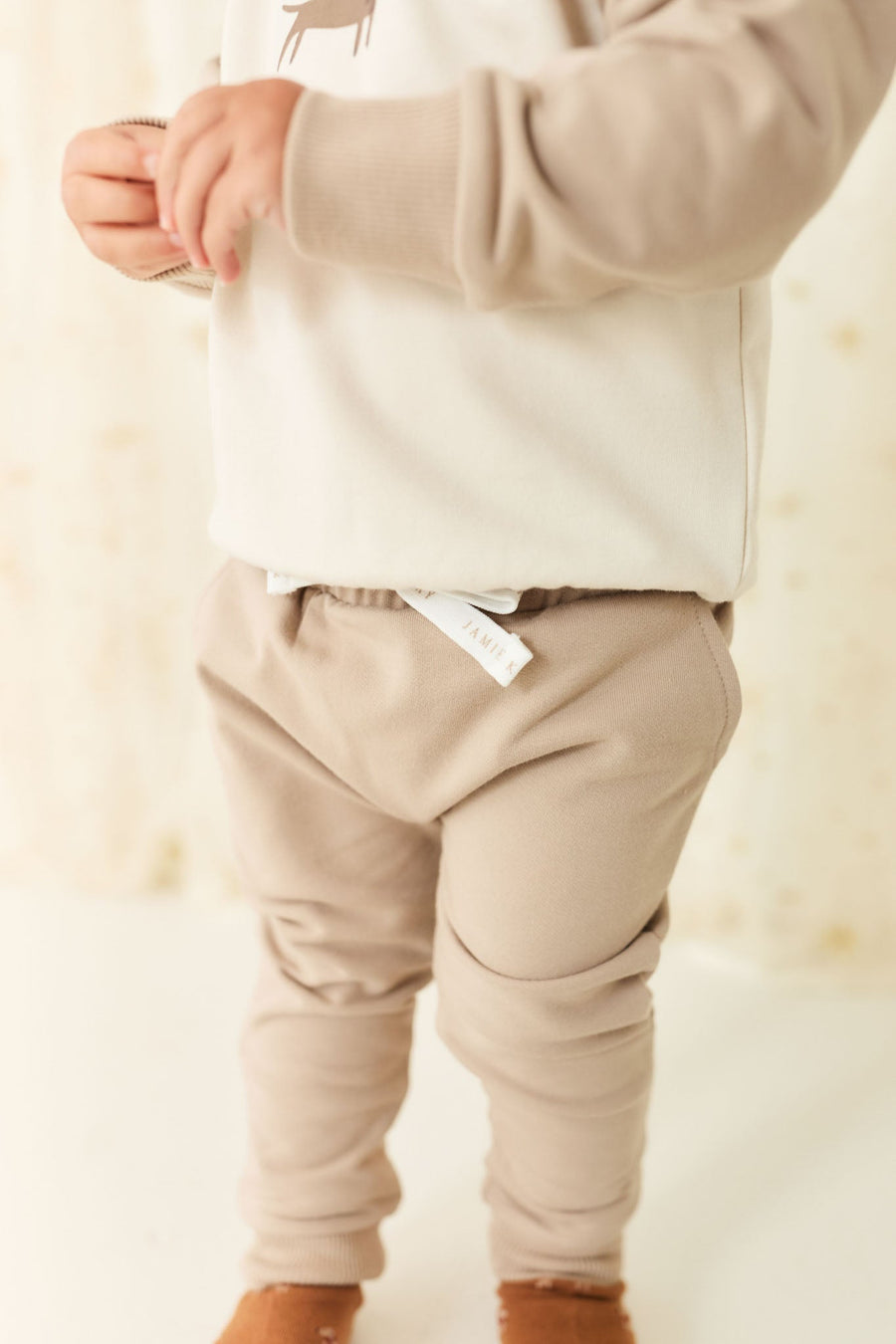 Organic Cotton Morgan Track Pant - Vintage Taupe Childrens Pant from Jamie Kay USA