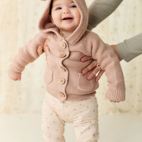 Sebastian Knitted Cardigan/Jacket - Dusky Rose Marle Childrens Cardigan from Jamie Kay USA