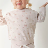 Organic Cotton Ivy Shortie - Petite Fleur Violet Childrens Short from Jamie Kay USA