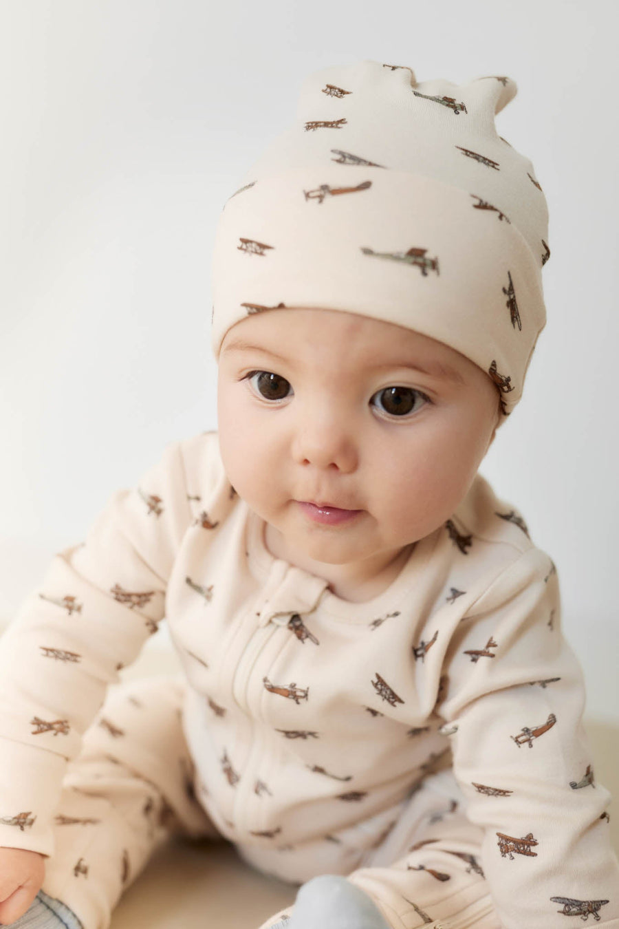 Organic Cotton Reese Zip Onepiece - Avion Shell Childrens Onepiece from Jamie Kay USA