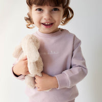 Organic Cotton Jalen Oversized Jumper - Heather Haze Childrens Sweatshirt from Jamie Kay USA