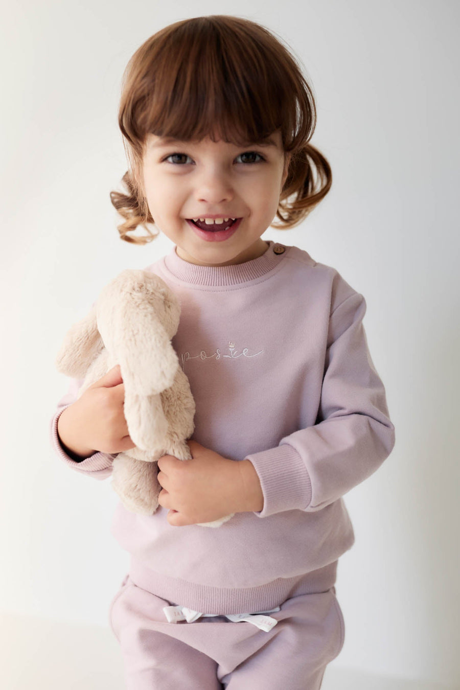 Organic Cotton Jalen Oversized Jumper - Heather Haze Childrens Sweatshirt from Jamie Kay USA