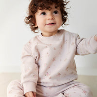 Organic Cotton Aubrey Sweatshirt - Petite Fleur Violet Childrens Sweatshirt from Jamie Kay USA