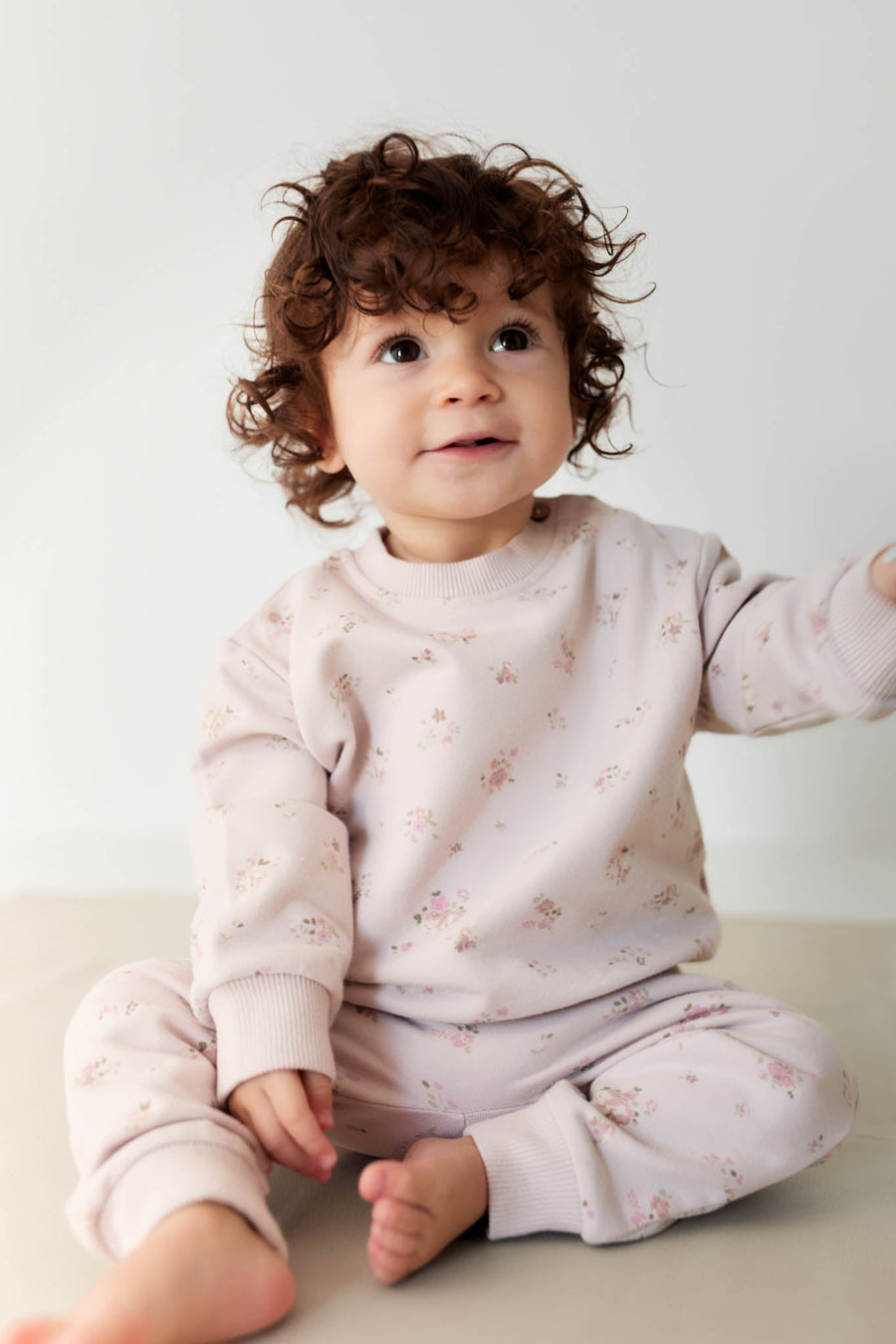 Organic Cotton Aubrey Sweatshirt - Petite Fleur Violet Childrens Sweatshirt from Jamie Kay USA