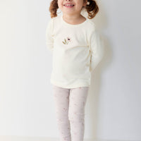 Pima Cotton Long Sleeve Top - Parchment Petite Goldie Childrens Top from Jamie Kay USA