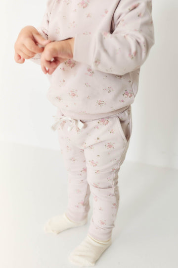 Organic Cotton Morgan Track Pant - Petite Fleur Violet Childrens Pant from Jamie Kay USA