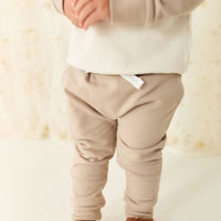 Organic Cotton Morgan Track Pant - Vintage Taupe Childrens Pant from Jamie Kay USA