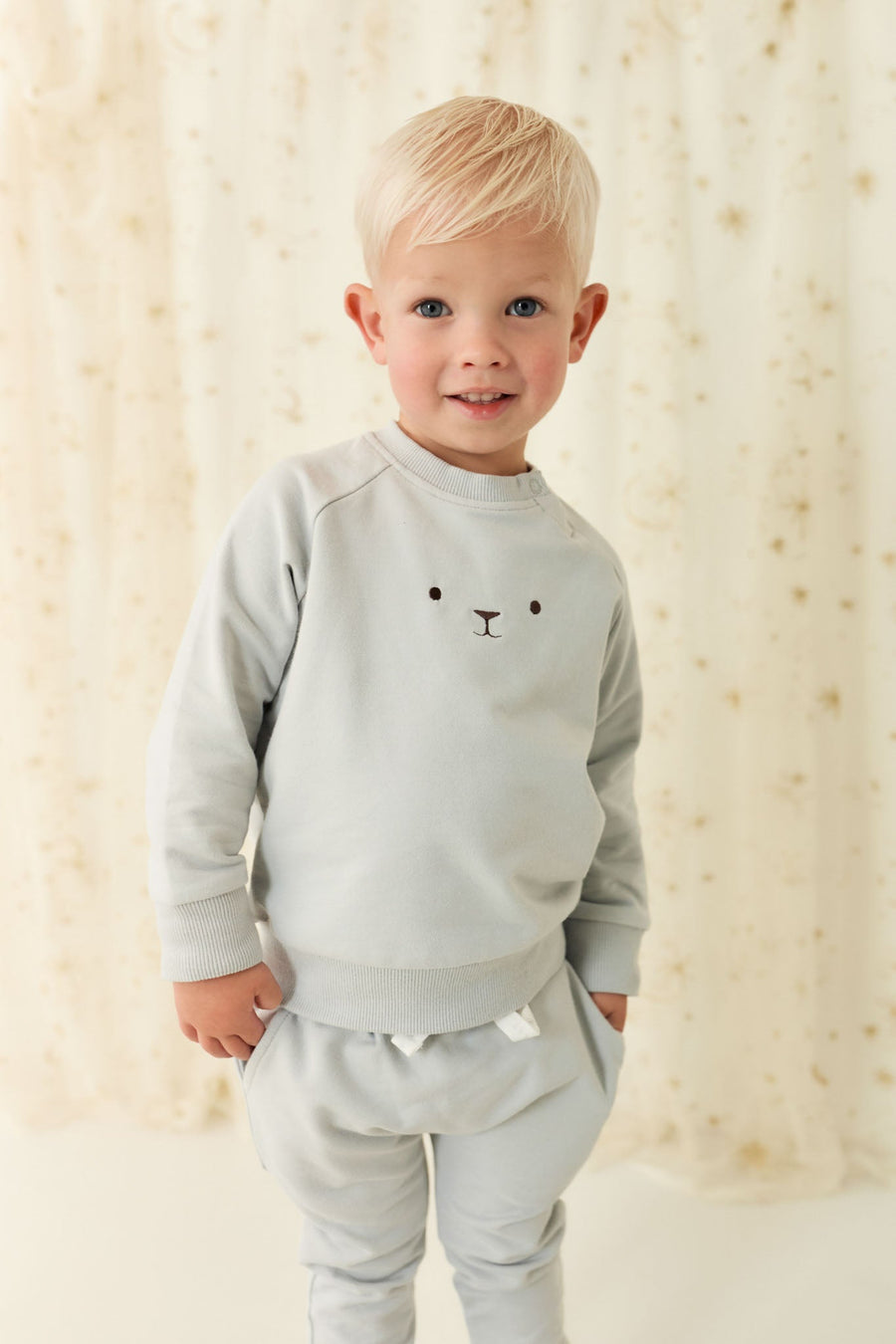 Organic Cotton Palmer Pullover - Droplet Childrens Sweatshirt from Jamie Kay USA