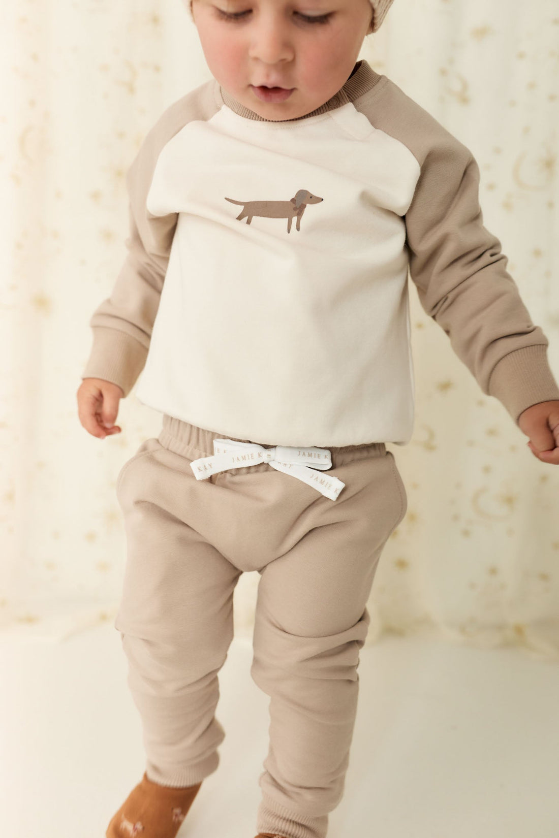 Organic Cotton Morgan Track Pant - Vintage Taupe Childrens Pant from Jamie Kay USA