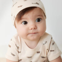 Organic Cotton Hudson Short Sleeve Bodysuit - Avion Shell Childrens Bodysuit from Jamie Kay USA