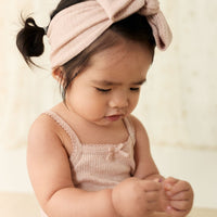 Organic Cotton Modal Singlet Bodysuit - Dusky Rose Marle Childrens Bodysuit from Jamie Kay USA