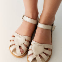 Petite Heart Sandal - Matt Gold Childrens Footwear from Jamie Kay USA