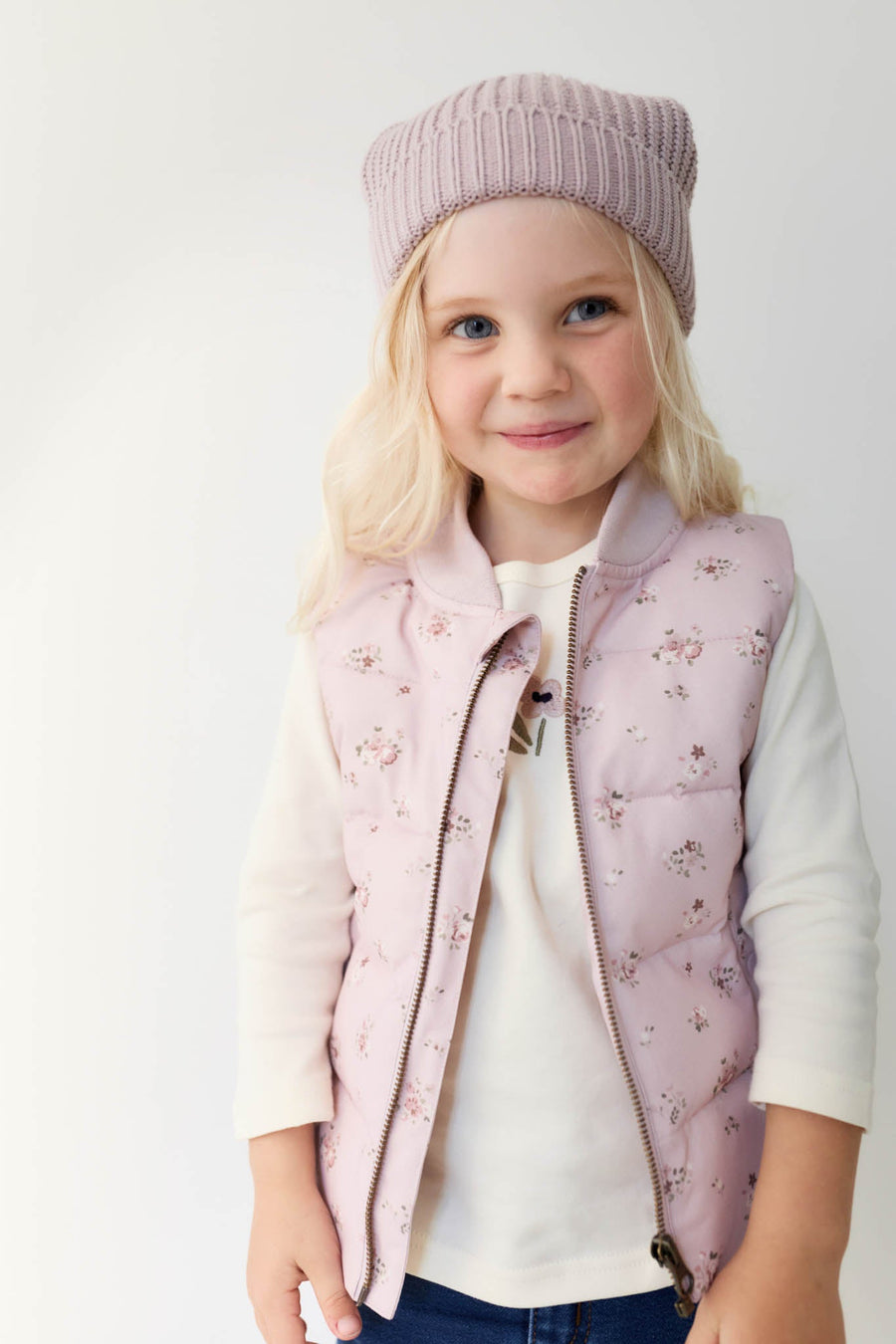 Taylor Vest - Petite Fleur Violet Childrens Vest from Jamie Kay USA