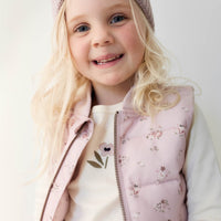 Taylor Vest - Petite Fleur Violet Childrens Vest from Jamie Kay USA