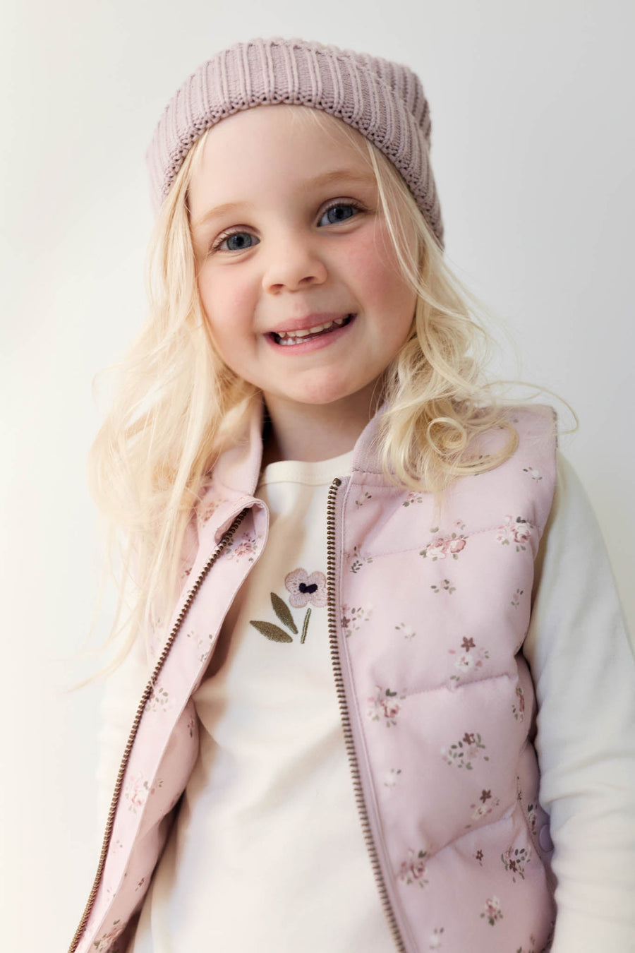 Taylor Vest - Petite Fleur Violet Childrens Vest from Jamie Kay USA