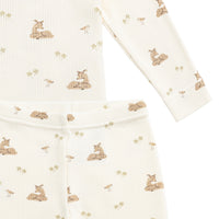 Organic Cotton Fine Rib Kayln Long Sleeve Pyjama Set - Clover Fields Childrens Pyjama from Jamie Kay USA