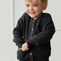 Maverick Cardigan - Onyx Marle Childrens Cardigan from Jamie Kay USA