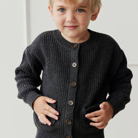 Maverick Cardigan - Onyx Marle Childrens Cardigan from Jamie Kay USA