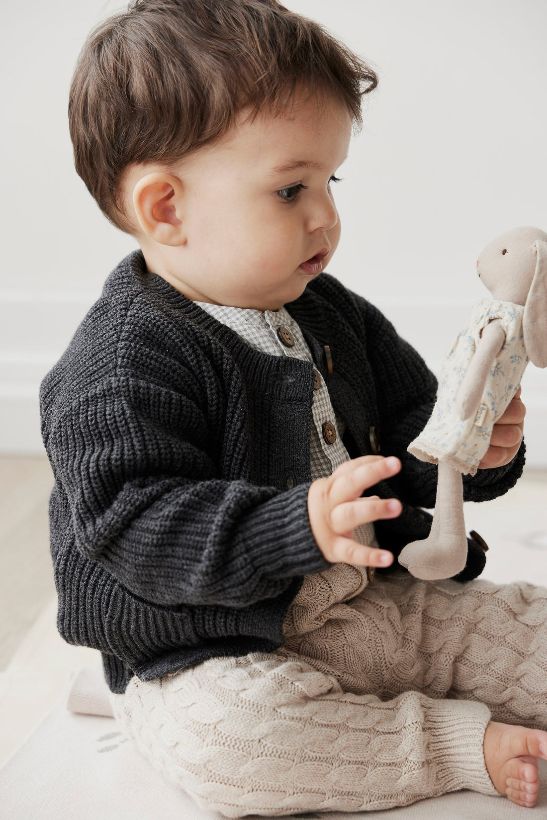 Maverick Cardigan - Onyx Marle Childrens Cardigan from Jamie Kay USA