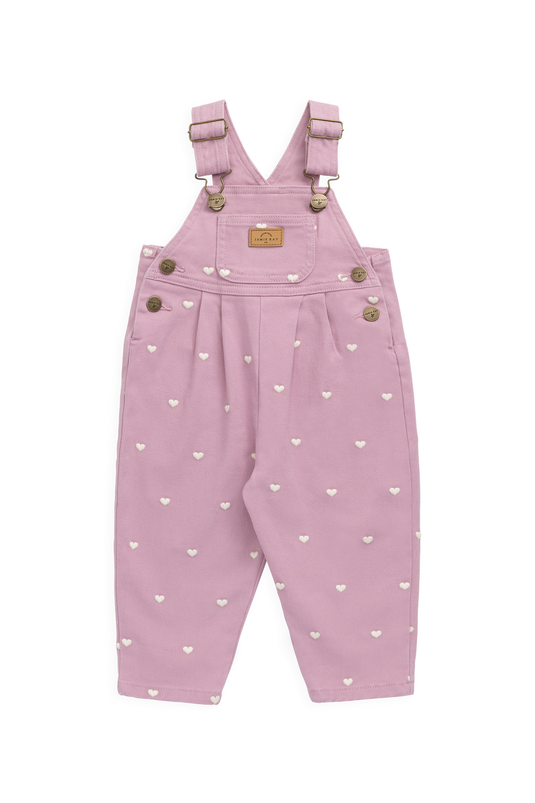 Blair Overall - Petite Heart Orchid Childrens Overall from Jamie Kay USA