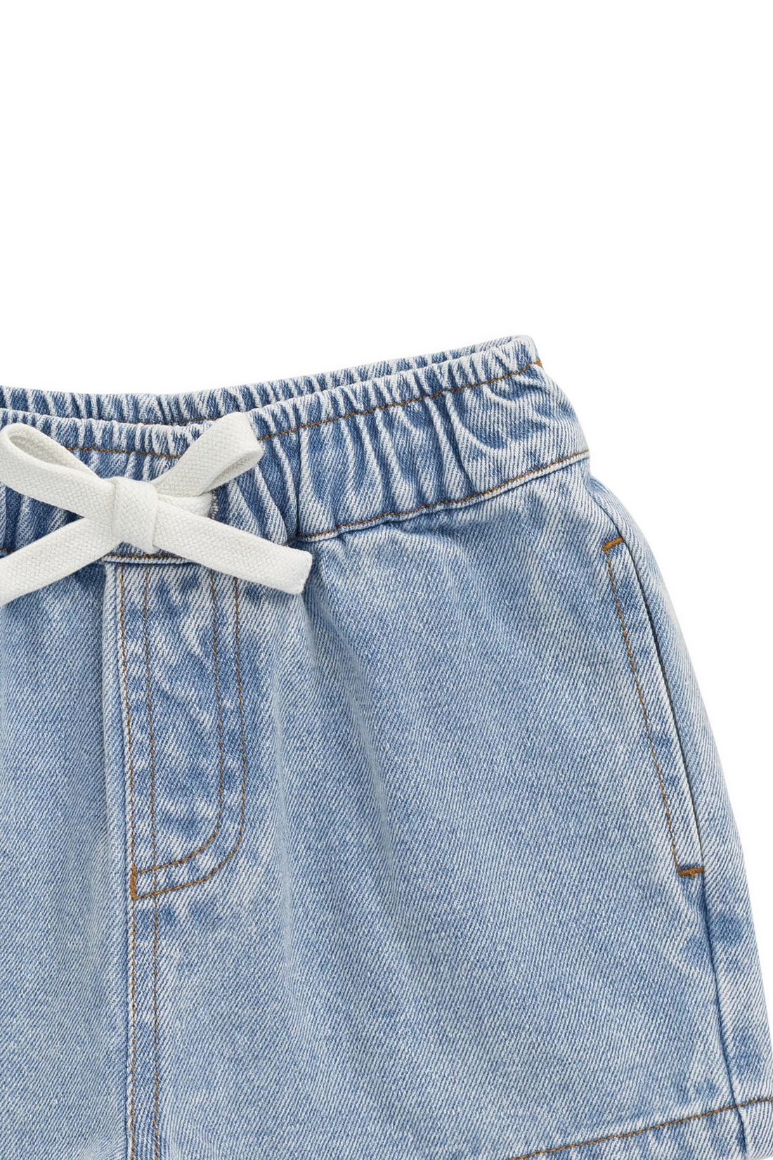 Kane Denim Short - Light Wash Childrens Shorts from Jamie Kay USA