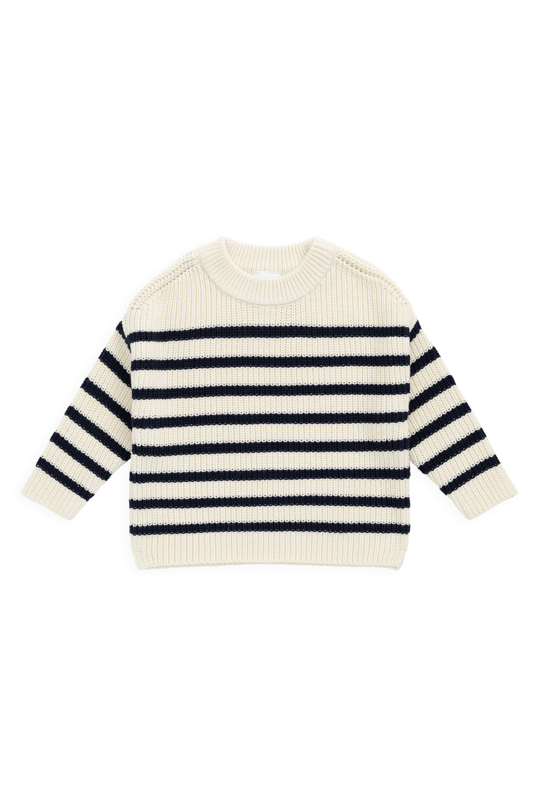 Lawrence Knit Jumper - Lawrence Stripe Cloud/Eclipse Childrens Jumper from Jamie Kay USA