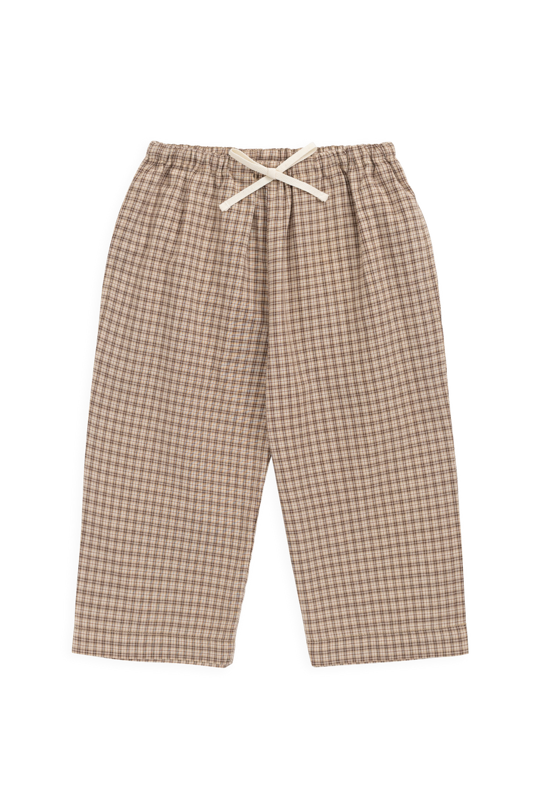 Organic Cotton Kenji Pant - Cabin Check Cocoa Childrens Pant from Jamie Kay USA
