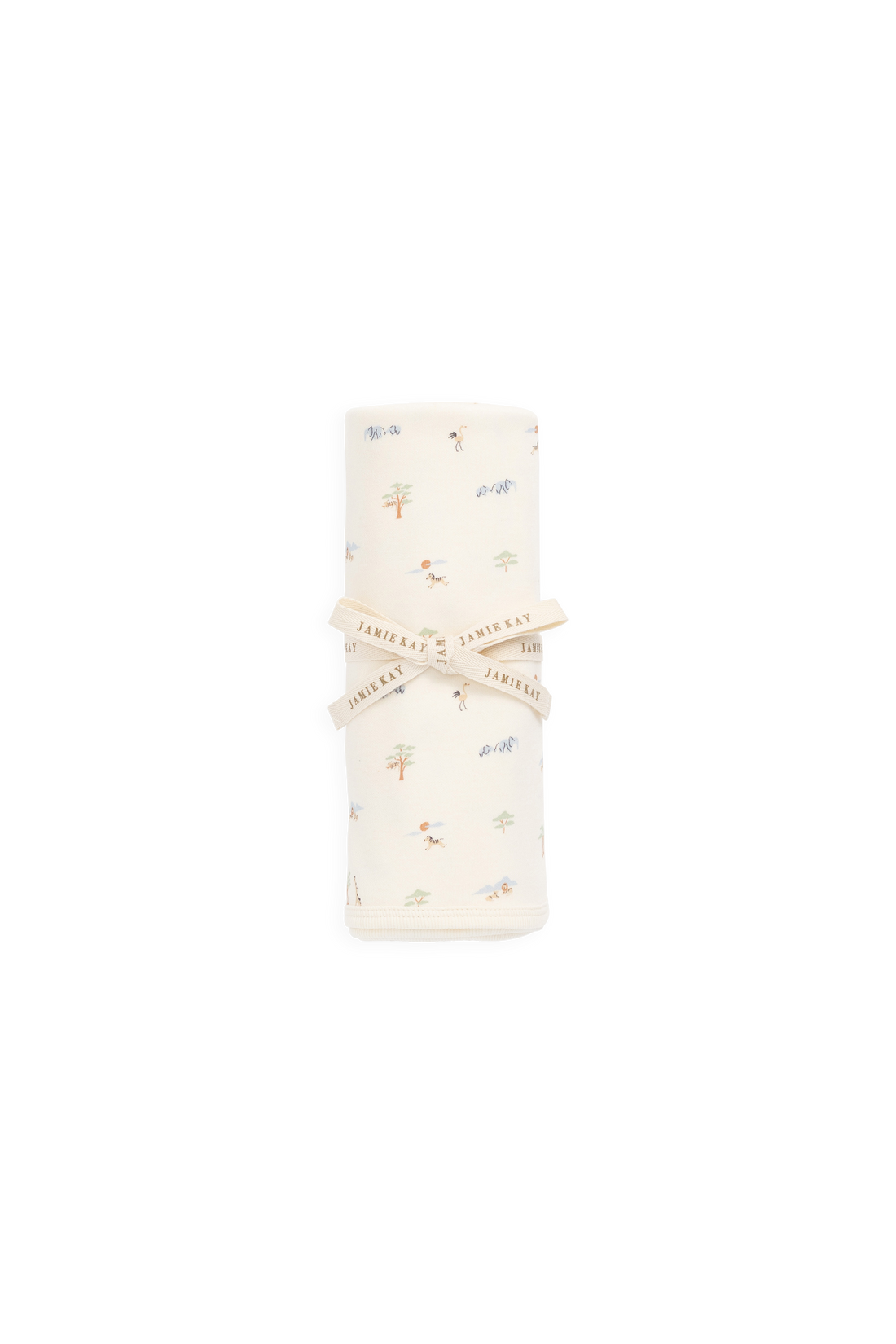 Organic Cotton Murphy Blanket - Savannah Animals Tofu Childrens Blanket from Jamie Kay USA