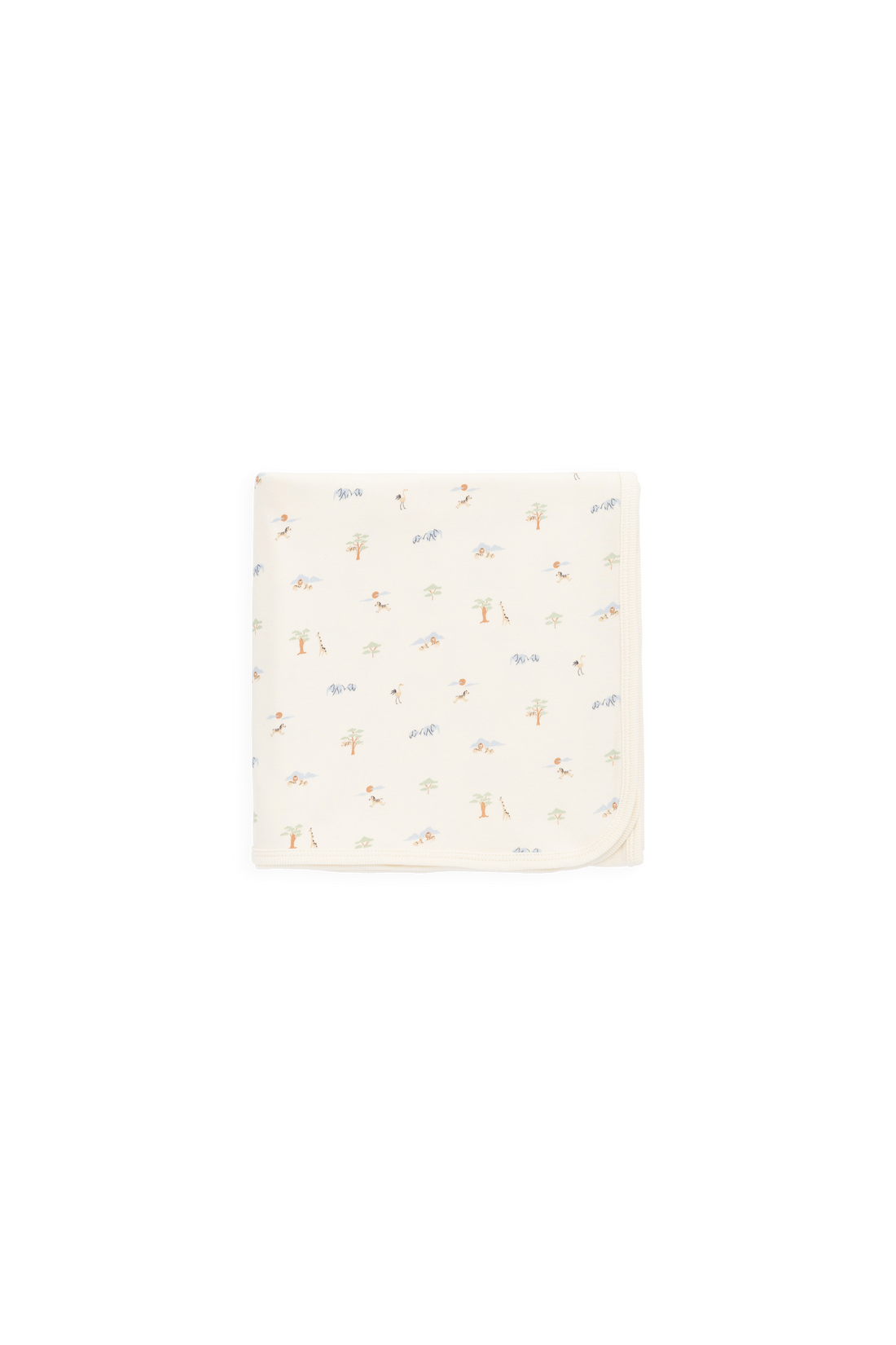 Organic Cotton Murphy Blanket - Savannah Animals Tofu Childrens Blanket from Jamie Kay USA