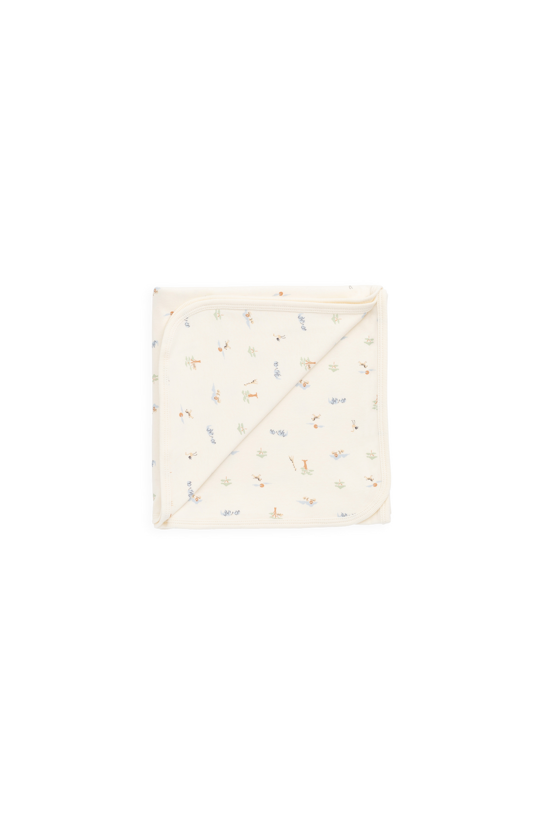 Organic Cotton Murphy Blanket - Savannah Animals Tofu Childrens Blanket from Jamie Kay USA