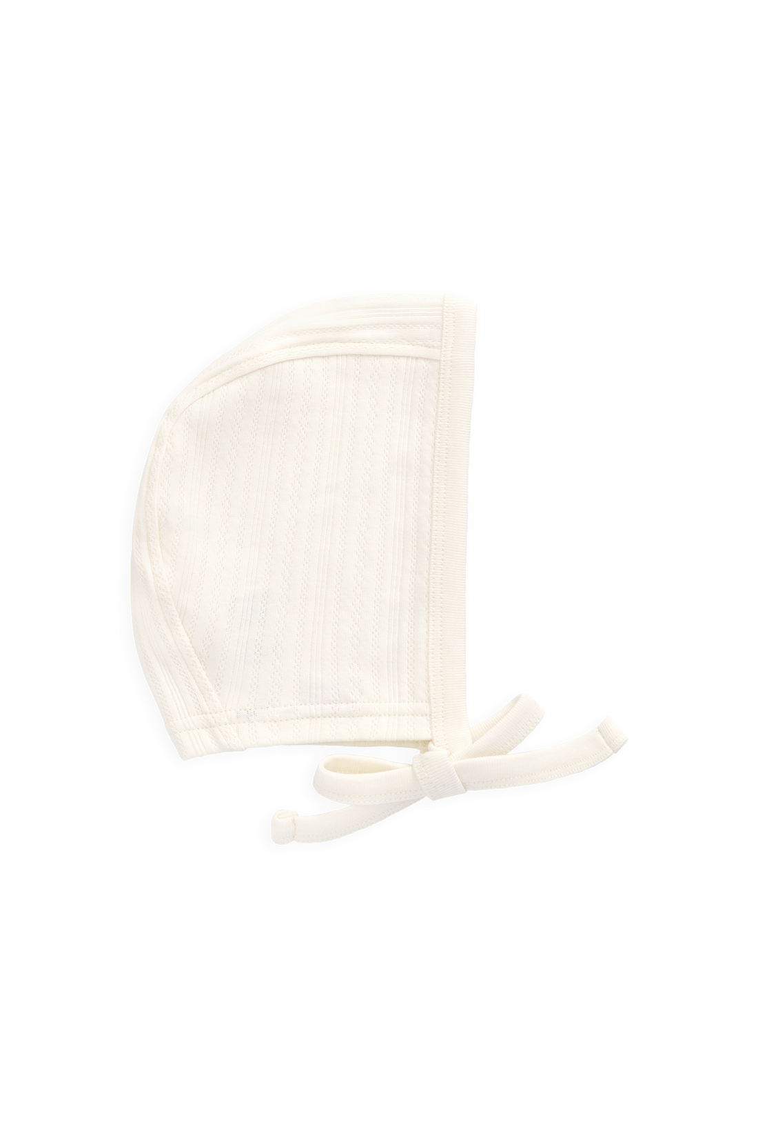 Organic Cotton Pointelle Bonnet - Parchment Childrens Bonnet from Jamie Kay USA