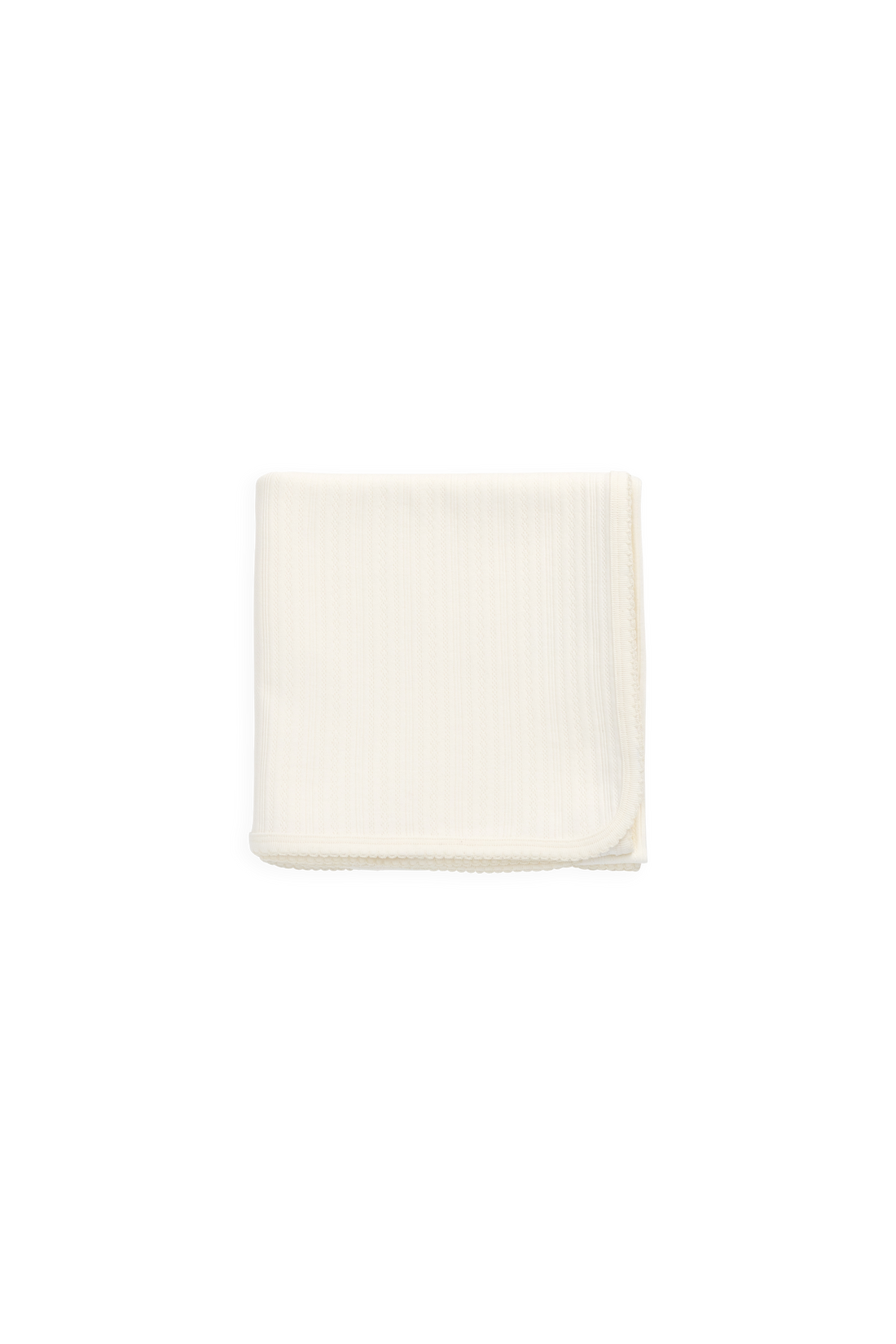 Organic Cotton Pointelle Murphy Blanket - Parchment Childrens Blanket from Jamie Kay USA