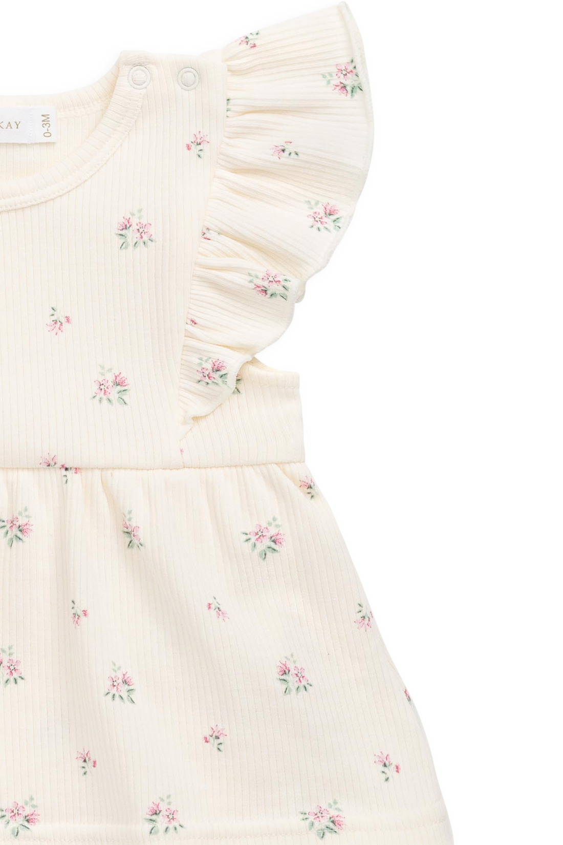 Organic Cotton Rib Elianna Playsuit - Emma Whisper Childrens Playsuit from Jamie Kay USA