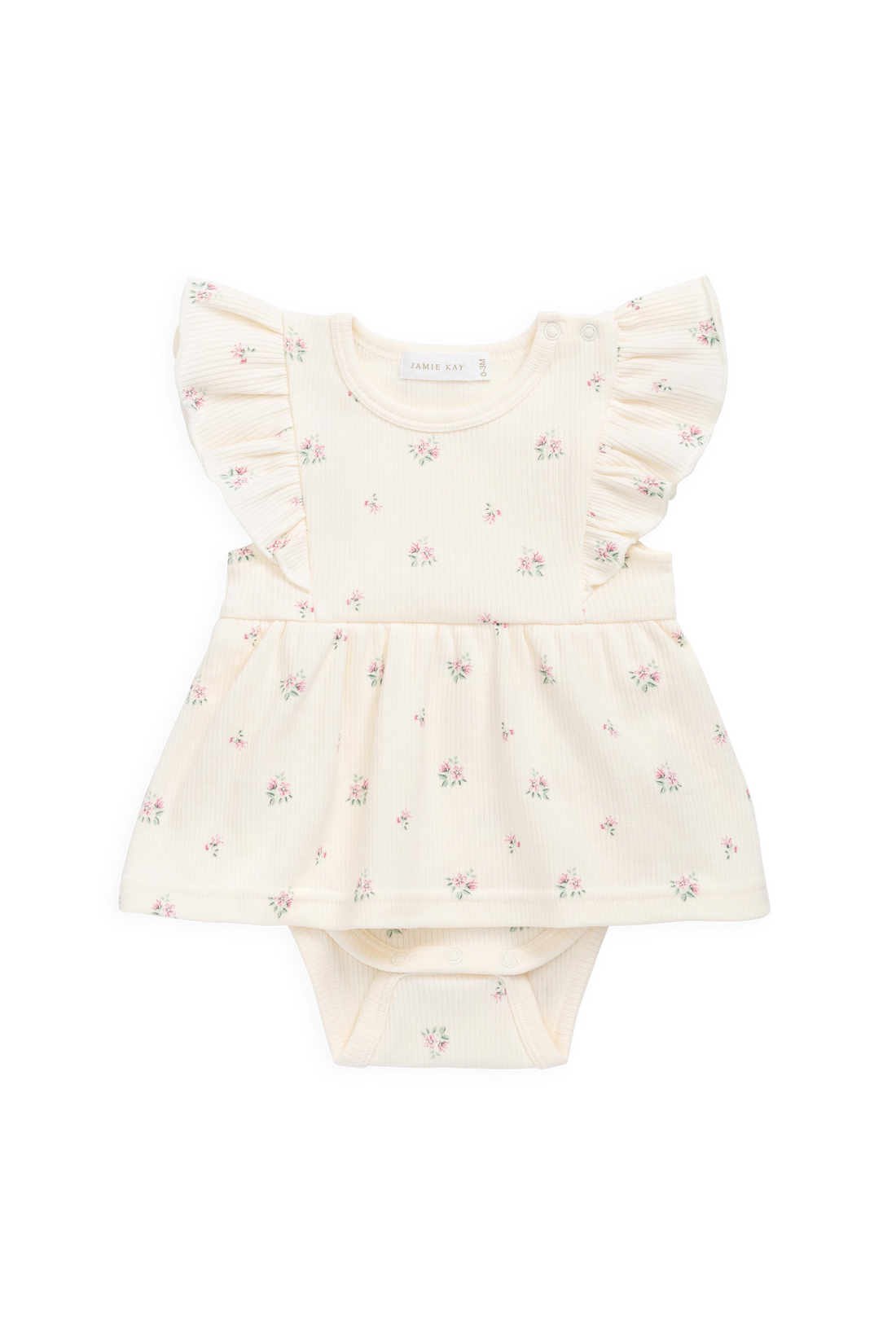 Organic Cotton Rib Elianna Playsuit - Emma Whisper Childrens Playsuit from Jamie Kay USA