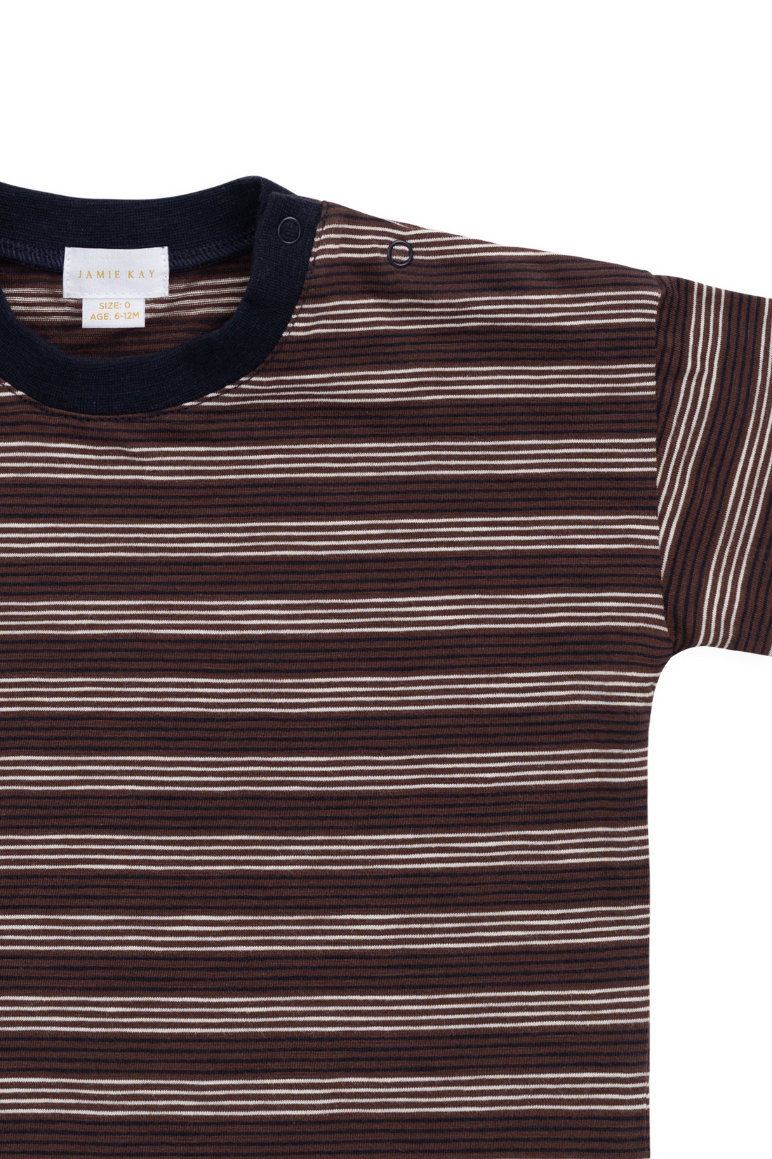 Slub Cotton Iver Tee - Regal Stripe Childrens Top from Jamie Kay USA