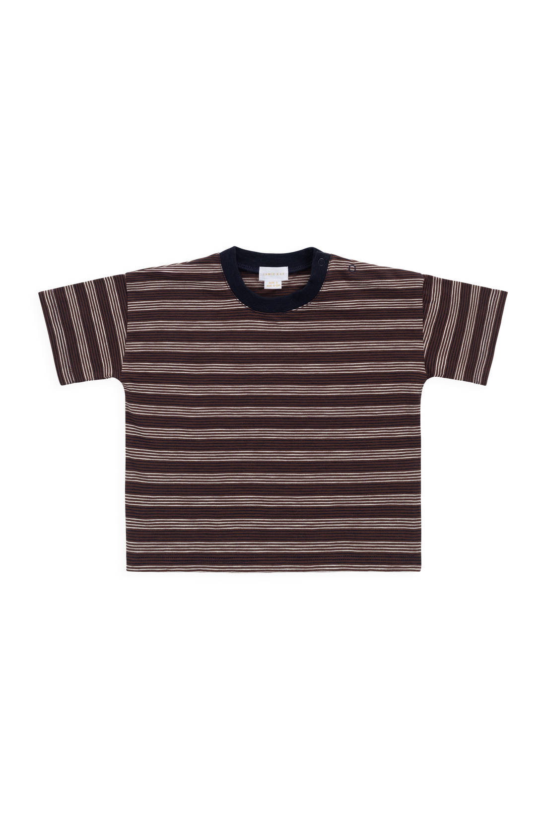 Slub Cotton Iver Tee - Regal Stripe Childrens Top from Jamie Kay USA